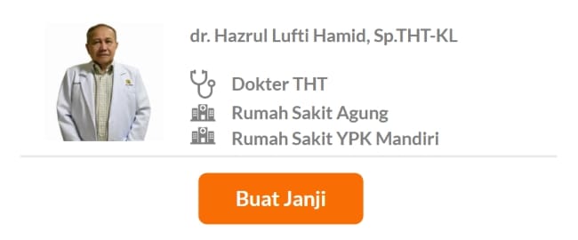 Dokter Spesialis THT Terbaik di Jakarta Selatan - Alodokter