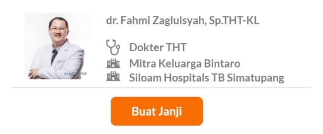 Dokter Spesialis THT Terbaik di Tangerang Selatan - Alodokter