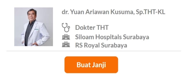 Dokter Spesialis THT Terbaik di Surabaya - Alodokter