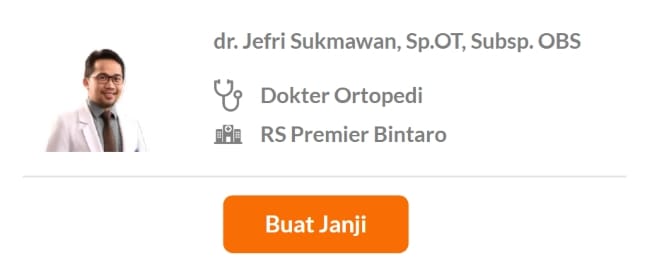 Dokter Spesialis Ortopedi dan Traumatologi Terbaik di Jakarta Selatan - Alodokter