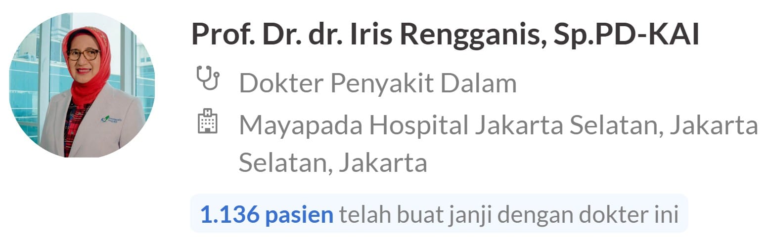 Prof. Dr. dr. Iris Rengganis, Sp.PD-KAI
